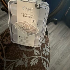 CWC Clear Snack Box - 8 Compartment Food Storage